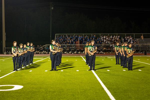 Independence High band members perform